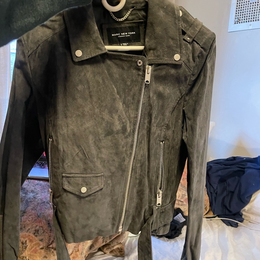 Marc New York Charcoal Suede Jacket